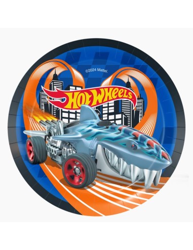 PIATTO CARTA 18 CM HOT WHEELS 8PZ - L'Officina delle feste