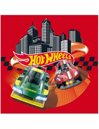 16 TOVAGLIOLI 33X33CM  HOT WHEELS