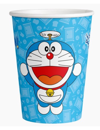 BICCHIERE CARTA 200ML DORAEMON 8PZ - L'Officina delle feste