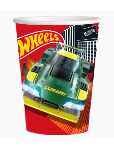 BICCHIERE CARTA 200ML HOT WHEELS 8PZ - L'Officina delle feste