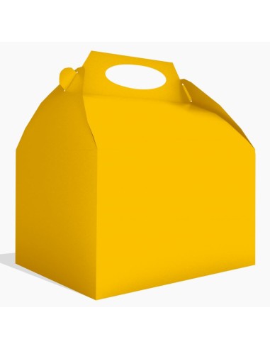 BOX PARTY FOOD PZ. 12 GIALLO 20X16X11CM - L'Officina delle feste