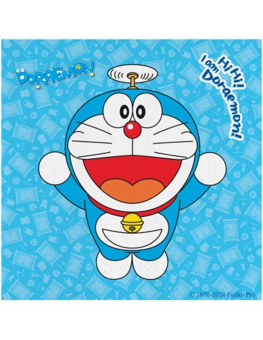 TOVAGLIOLI 33X33 CM DORAEMON 20PZ - L'Officina delle feste