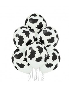 PALLONE LATTICE 12" STAMPA MUCCA 50PZ - L'Officina delle feste