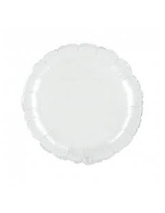 PALLONE TONDO MYLAR 36" BIANCO 90CM - L'Officina delle feste