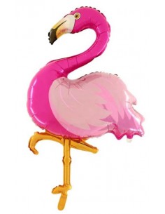 PALLONE MYLAR 34" FENICOTTERO ROSA 86CM - L'Officina delle feste