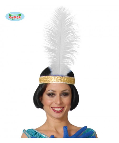 PLUMA AVESTRUZ BLANCA GRANDE 40CM