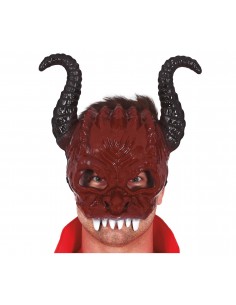 MEZZA MASCHERA DIAVOLO IN PVC - L'Officina delle feste
