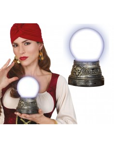 SFERA DI CRISTALLO CON LUCE 18 CM IN PLASTICA - L'Officina