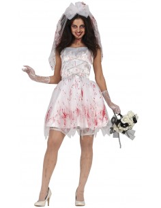 COSTUME DONNA SPOSA INSANGUINATA TG. S 38 - 40 - L'Officina