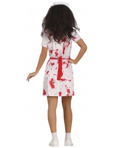 COSTUME DONNA INFERMIERA INSANGUINATA ZOMBIE TG. XL 44-46 - 2
