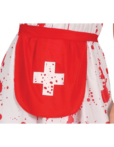 COSTUME DONNA INFERMIERA INSANGUINATA ZOMBIE TG. XL 44-46 -