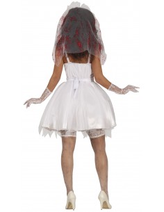 COSTUME DONNA SPOSA INSANGUINATA TG. S 38 - 40 - L'Officina 2