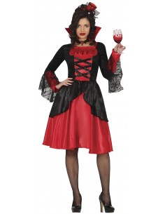 COSTUME DONNA VAMPIRA ROSSA TG. L 42-44 - L'Officina delle feste