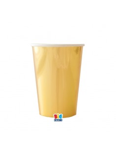 8 BICCHIERI 200CC WAVY CLASSIC ORO - L'Officina delle feste