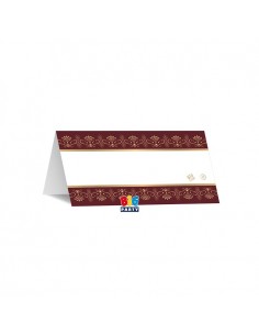 6 SEGNAPOSTI CARTA ROYAL RED BORDO METAL ORO - L'Officina delle