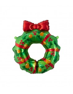 PALLONE MYLAR 63X66CM GHIRLANDA DI NATALE CHRISTMAS -
