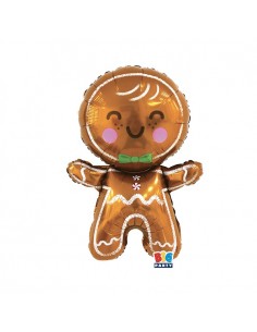 PALLONE MYLAR GINGERBREAD OMINO PAN DI ZENZERO - L'Officina
