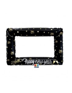 PALLONE MYLAR101X86CM CORNICE HAPPY NEW YEAR - L'Officina delle