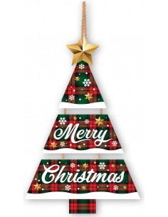 CARTELLO "MERRY CHRISTMAS" 32X21 CM - L'Officina delle feste