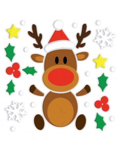 DECORAZIONE GEL RENNA 20X25CM - L'Officina delle feste