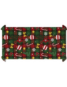 TOVAGLIA IN PLASTICA DI NATALE BASTONE DI ZUCCHERO 137X274 CM -