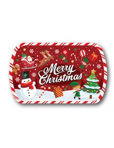 VASSOIO MERRY CHRISTMAS 39X24 CM PVC - L'Officina delle feste