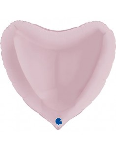 PALLONE CUORE MYLAR 36" ROSA PASTELLO 91CM - L'Officina delle