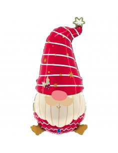 PALLONE MYLAR 27" GNOMO DI NATALE 68CM - L'Officina delle feste