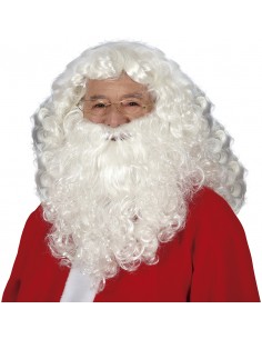 PARRUCCA E BARBA BABBO NATALE ALTA QUALITA' - L'Officina delle