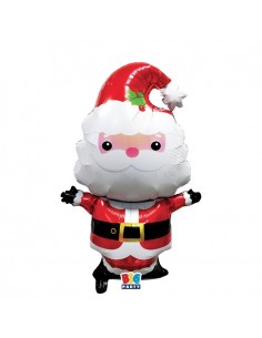 PALLONE MYLAR BABBO NATALE 55X92 - L'Officina delle feste