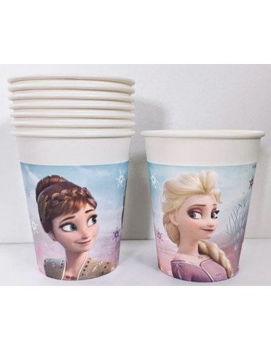 Bicchiere carta 200 ml Frozen II 8 pz - L'Officina delle feste