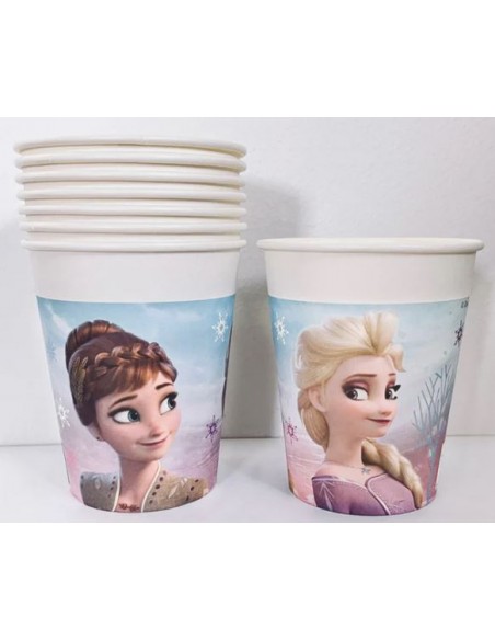 Bicchiere carta 200 ml Frozen II 8 pz - L'Officina delle feste Bicchiere carta 200 ml Frozen II 8 pz - L'Officina delle feste