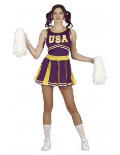 COSTUME CHEERLEADER VIOLA RAGAZZA 14 - 16 ANNI - L'Officina