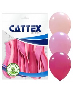 BUSTA 20 PALLONI LATTICE 12" ASSORTITO ROSA FUCSIA 30CM -