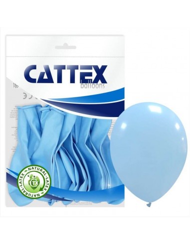 BUSTA 20  PALLONI LATTICE 12" BABY BLU 30CM