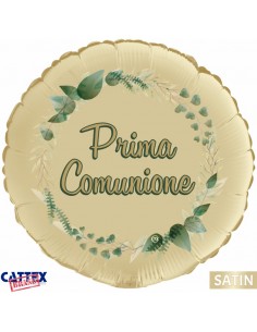 PALLONE MYLAR 18" PRIMA COMUNIONE CREMA 45 CM - L'Officina