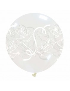 PALLONE LATTICE MONGOLFIERA 32" TRASPARENTE COLOMBE 80CM 1PZ