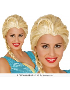 PARRUCCA BIONDA LUNGA CON TRECCIA - L'Officina delle feste
