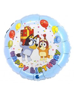 PALLONE MYLAR 18" 45CM BLUEY HAPPY BIRTHDAY