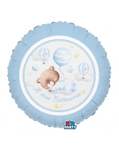 PALLONE MYLAR 18" IL MIO BATTESIMO ORSETTO CELESTE - L'Officina