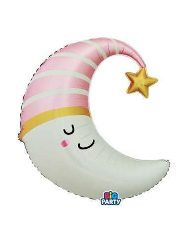 PALLONE MYLAR LUNA ROSA 63X71CM - L'Officina delle feste