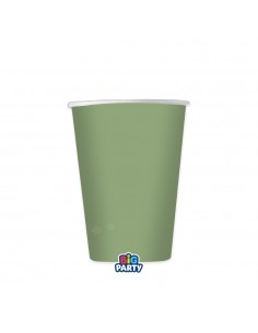 6 BICCHIERI CARTA 250CC WAVY VERDE SALVIA - L'Officina delle