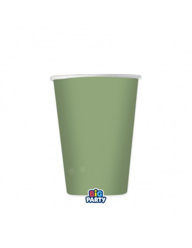 6 BICCHIERI CARTA 250CC WAVY VERDE SALVIA - L'Officina delle