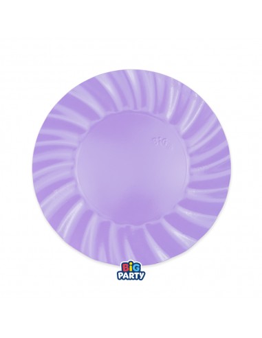 6 PIATTI CARTA 20CM WAVY LILLA - L'Officina delle feste