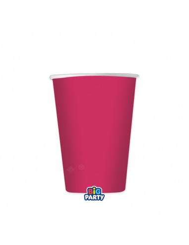 6 BICCHIERI CARTA 250CC WAVY FUCSIA - L'Officina delle feste