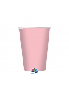 6 BICCHIERI CARTA 250CC WAVY ROSA BABY - L'Officina delle feste