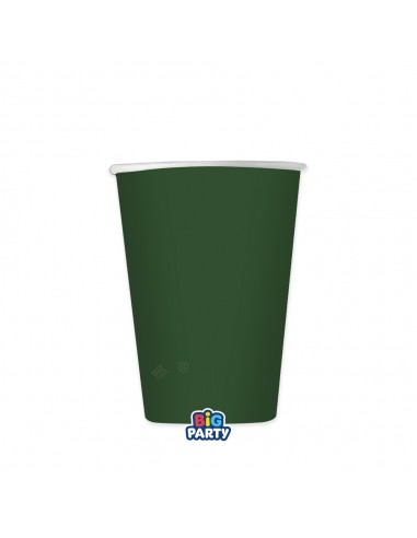6 BICCHIERI CARTA 250CC WAVY VERDE FORESTA - L'Officina delle