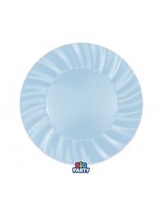 6 PIATTI CARTA 20CM WAVY CELESTE BABY - L'Officina delle feste