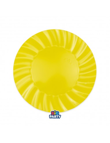 6 PIATTI CARTA 20CM WAVY GIALLO PASTELLO - L'Officina delle