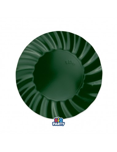 6 PIATTI CARTA 20CM WAVY VERDE FORESTA - L'Officina delle feste